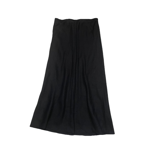 BR Banana Republic 100% Linen Black Maxi Skirt Size L Summer Evening Bohemian - Picture 3 of 14